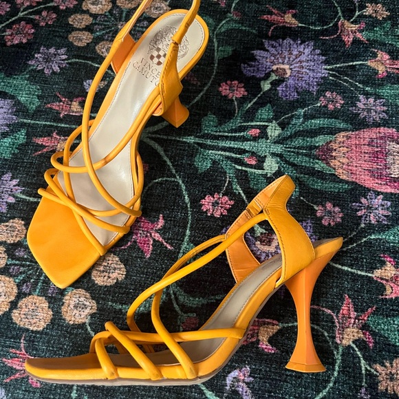 Orange Strappy Heels - Picture 6 of 13